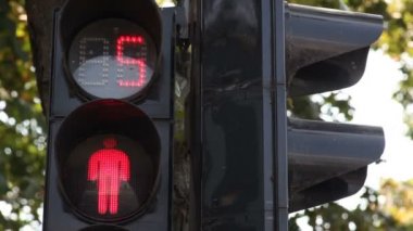 Çalışma yaya trafik ışıkları
