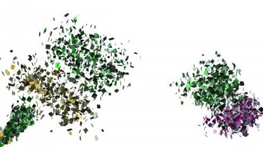 beyaz zemin üzerine düşen konfeti