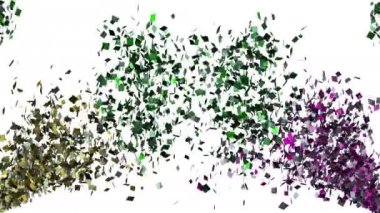 beyaz zemin üzerine düşen konfeti