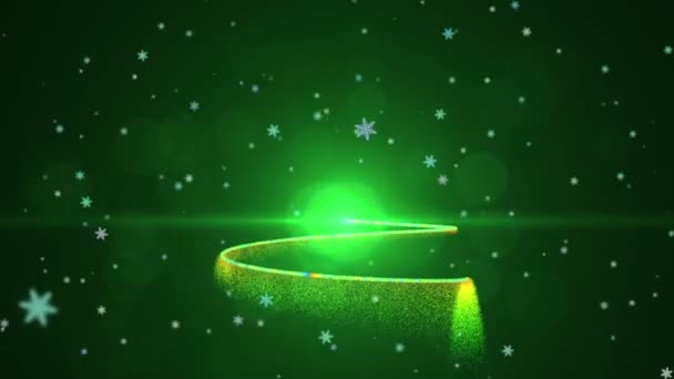 Albero di Natale particelle di luce — Video Stock