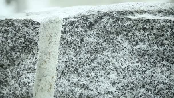 Perforación de cantera de granito — Vídeo de stock