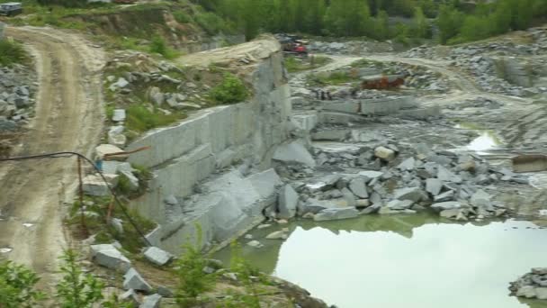 Quarry mining granite — Stock Video