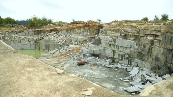 Taş ocağı madenciliği graniti — Stok video