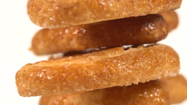 Krema şeker ile puf böreği — Stok video