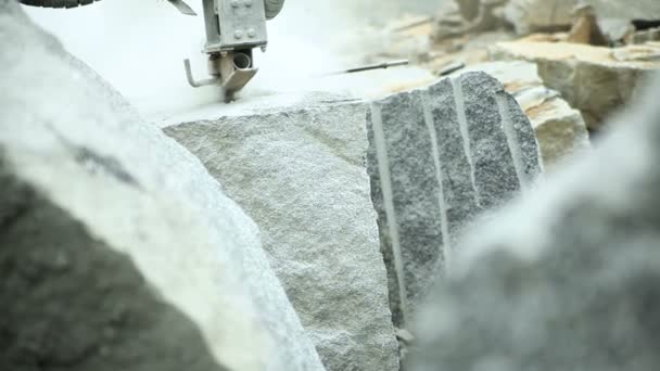 Granite quarry boren — Stockvideo