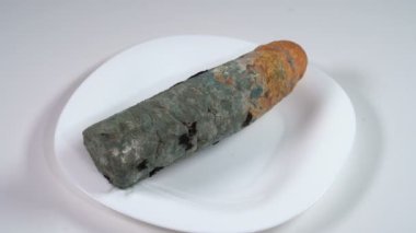 Tabakta küflü beyaz ekmek