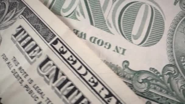 Small denominated dollar bills — Stock Video