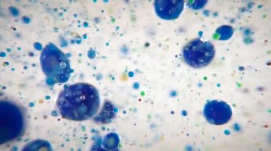 Çok renkli yağlı boyalar. Makro çekim