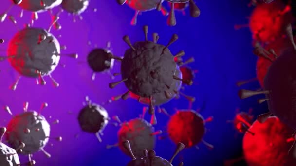 Animowane cząsteczki koronawirusu — Wideo stockowe