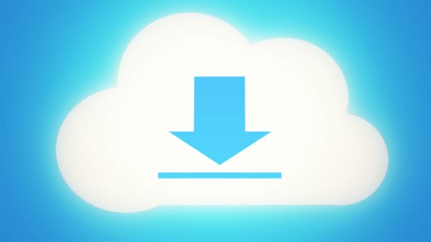 4k, Κατεβάστε το ενημερωτικό σύννεφο, web tech φόντο. — Αρχείο Βίντεο