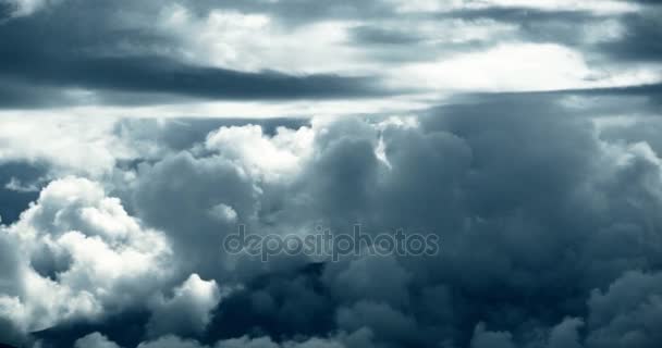 4k time lapse of white puffy cloud mass flying in sky, heaven, Tibet plateau . — Vídeos de Stock