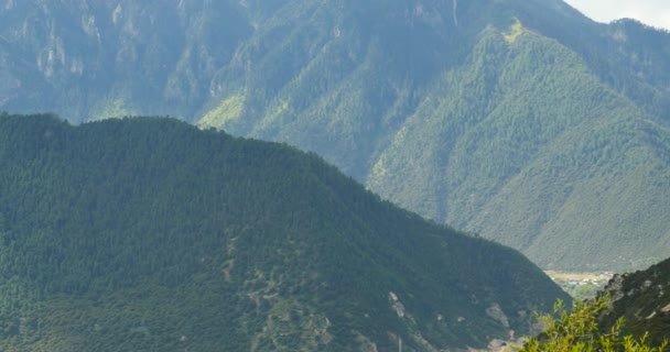 4 k Overlooking tibet berg. — Stockvideo