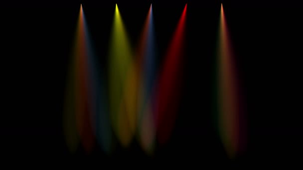 4k paprsek světla jevištním prostoru, osvětlení Aurora částic ohňostroj skenování čára pozadí — Stock video
