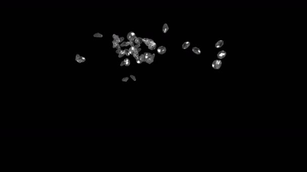 4k бриллианты бриллианты драгоценные камни, богатые минералы деньги . — стоковое видео
