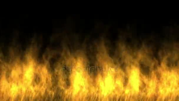 Feu chaud 4k, fond de lumière de gaz brûlant la flamme, fond de passion de chaleur d'énergie . — Video