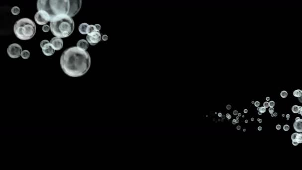 4 k abstracte vuurwerk water stippen achtergrond, bubble deeltje, bacteriën blister. — Stockvideo