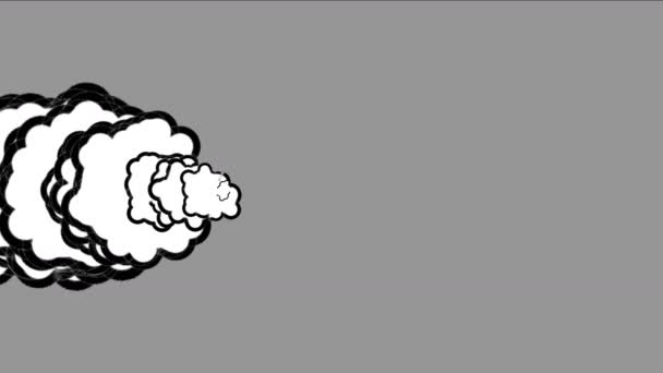 4k Дым фейерверка, загрязнение воздуха газа, извержение вулкана на фоне аварии . — стоковое видео