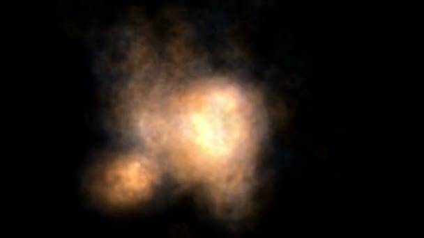 4k Взрывные частицы туман газа пара дым пожар горячее облако фейерверки — стоковое видео