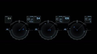 4 k Radar Gps sinyali teknoloji perde göstermek, bilim bilim-kurgu veri bilgisayar gezinti