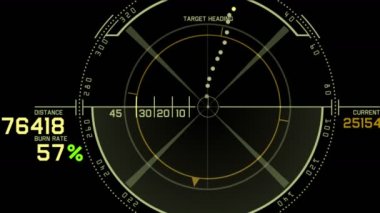 4 k Radar Gps sinyali teknoloji perde göstermek, bilim bilim-kurgu veri bilgisayar gezinti