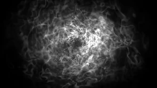 4k Onda d'acqua increspature, particelle di luce liquida, illusione fumo fuochi d'artificio sfondo — Video Stock