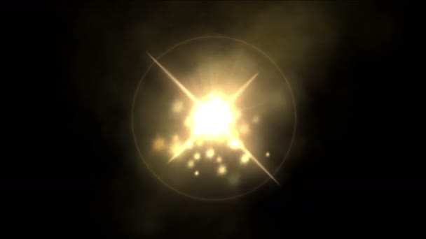 4 k 火焰火灾烟雾，星爆炸粒子点火烧伤耀斑光烟花 — 图库视频影像