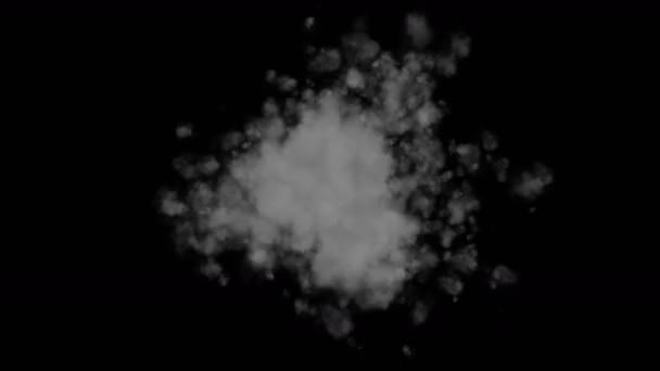4 k Explosion partiklar dimma gas steam rök varm moln fyrverkerier bakgrund. — Stockvideo