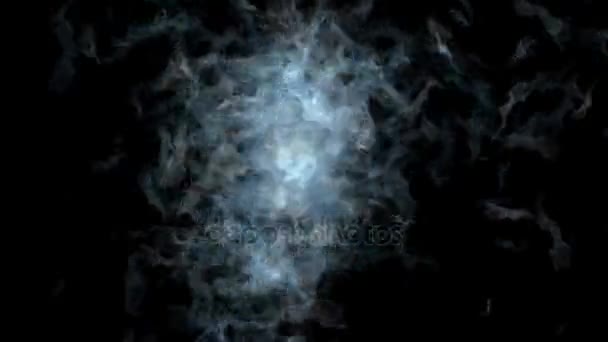 4k Explosión partículas niebla gas vapor humo fuego caliente nube fuegos artificiales fondo — Vídeo de stock