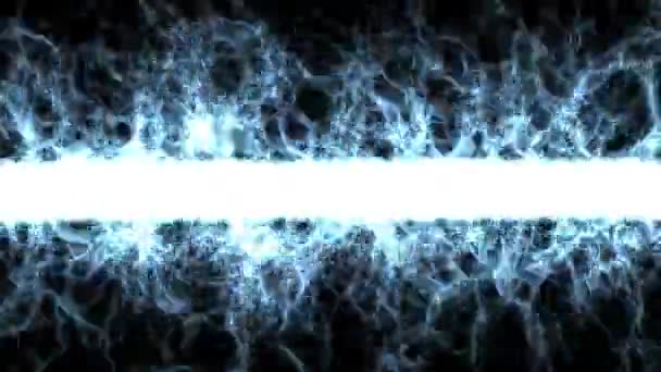 4k Teilchenstrahl Laser Feuerwerk, Blitz magnetisch, Laser abstrakten Hintergrund. — Stockvideo