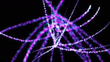 4 k soyut parçacıklar fiber optik kablo havai fişek çizgiler alan arka plan.
