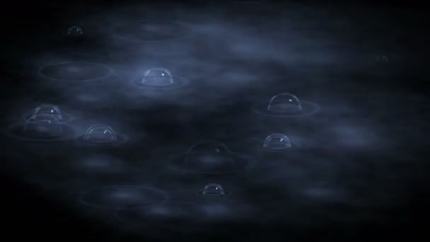 4k Кипящий пузырь волдырь в спа-водоеме капли рябь пруд . — стоковое видео