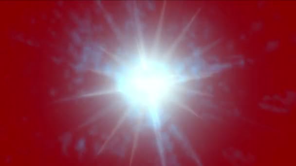 4k Abstrait puissance explosion énergie halo feu rayons laser vortex fond . — Video