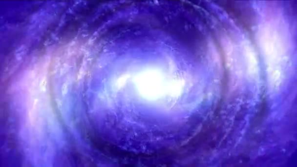 4 k 抽象的なエネルギー渦宇宙トンネル花火粒子穴渦旅行. — ストック動画