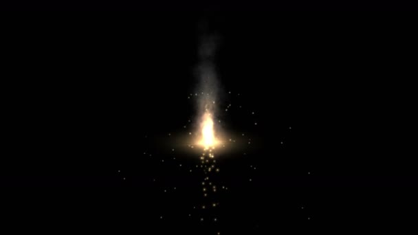 4k Вогонь зварювання іскри полум'я феєрверк частинки потребують вогню багаття . — стокове відео