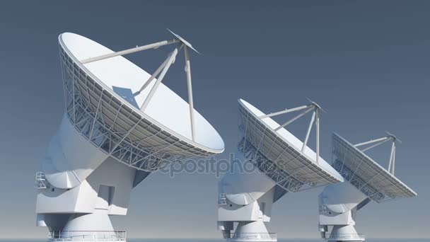 4 k satelitním jídla, velké observatoře Radio-Timelapse, Radar, vesmír.