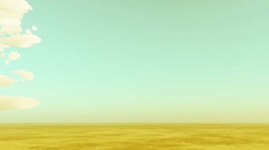 4k büyük kitle uçan üzerinde geniş ovalar bulutlar..