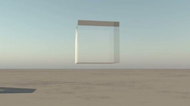 4 k cam küp döndürme gökten yere vahşi, Sci Fi Dünya için.