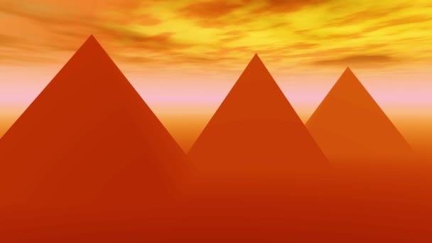 4k Un lever de soleil spectaculaire timelapse de la célèbre pyramide en Egypte, rayons du soleil — Video