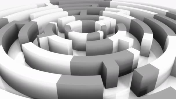4k mosaico rotativo padrão labirinto, negócios abstratos & fundo técnico . — Vídeo de Stock