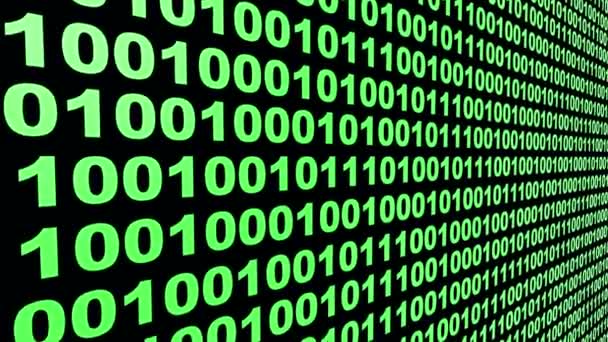 4 k, kod źródłowy binarnym, wyświetlacz cyfrowy dane, przyszłych technika tło. — Wideo stockowe