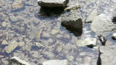 açık ve şeffaf Repulse Bay dalgalanma, köpüklü Gölü, çakıl.