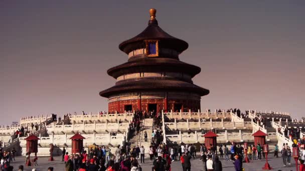 Çin-Ekim 09, Beijing.China'nın Kraliyet antik mimari cennette 2016:Temple. — Stok video
