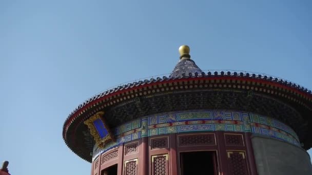 Храм в Пекине. Королевская древняя архитектура Китая. — стоковое видео