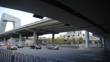 Çin-Ekim 26, Üstgeçit şehirde altında 2016:traffic.