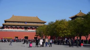 Chian-Ekim 22, 2016:beijing yasak şehir ve turistik, Çin'in kraliyet Mimarlık, Meridian Gate.