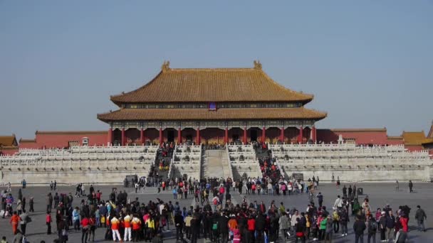 Chian-Oct  22,2016:beijing forbidden city,China's royal architecture. — Stock Video