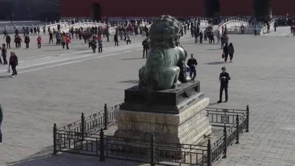 Chian-okt 22, 2016:beijing verboden stad, China de Koninklijke het platform. — Stockvideo