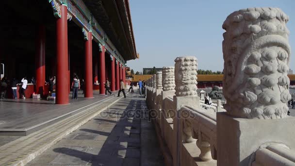 Chian-Oct 22,2016: beijing ciudad prohibida, la arquitectura real de China . — Vídeos de Stock