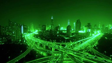 yoğun şehir Bitirim yoğun trafik reçel otoyol gece zaman atlamalı.