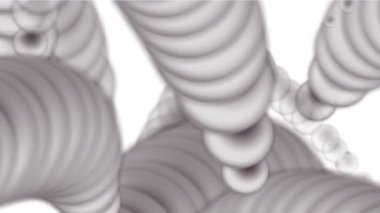 4 k soyut 3d Biyoloji metal topları, split bakteri sporları Mikrobiyoloji solucan.